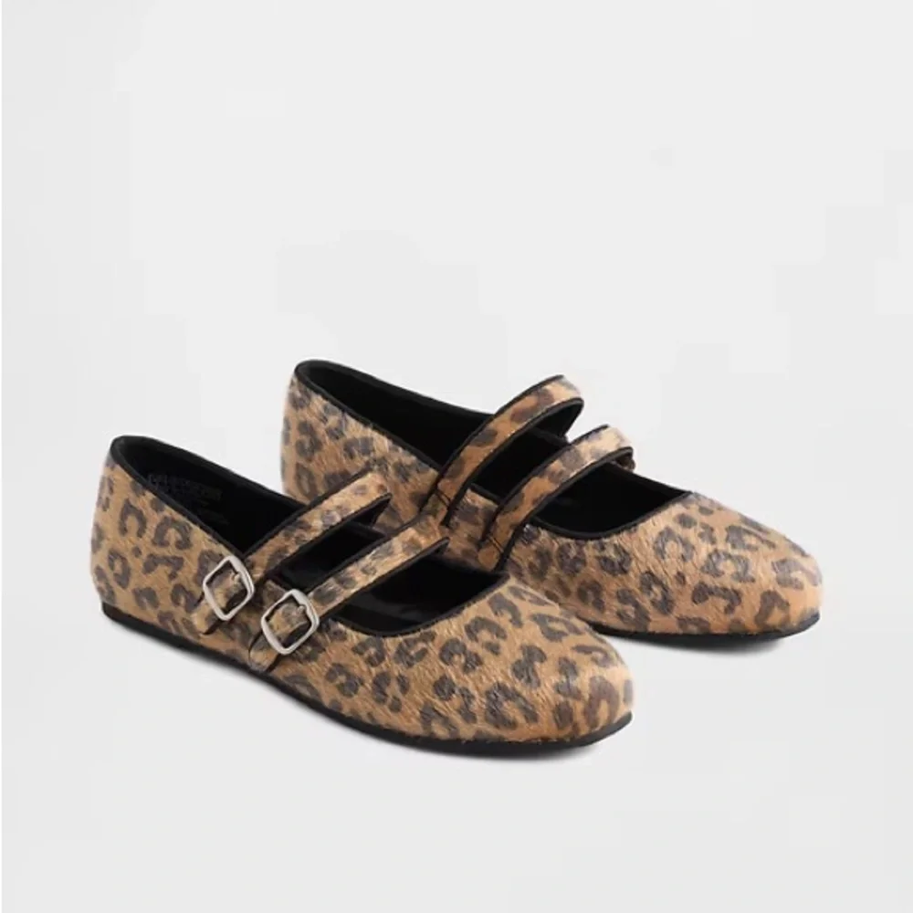 GAP Kids girls’ leopard double-strap ballet flats 🐆
